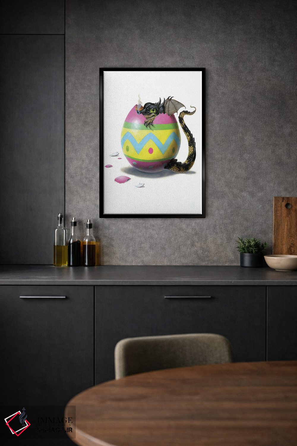 تابلو دکوراتیو تخم اژدها اثر لیزا فالکن سترن - D2B