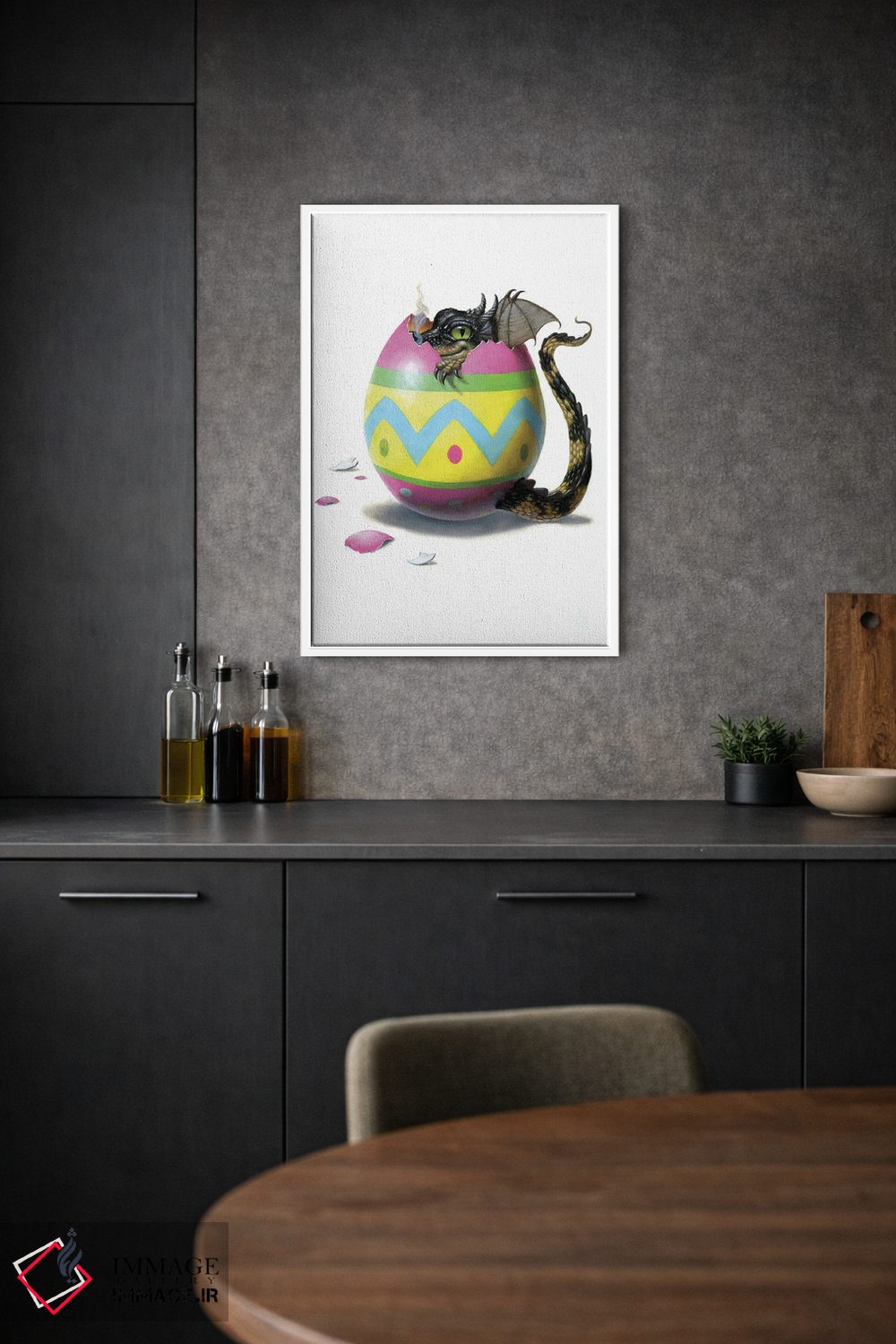 تابلو دکوراتیو تخم اژدها اثر لیزا فالکن سترن - D1W