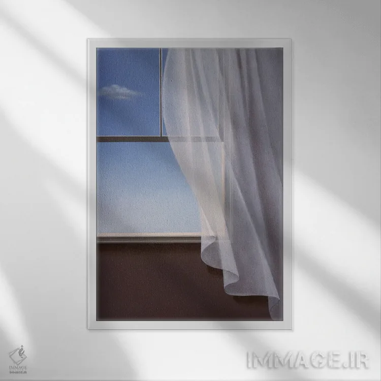 تابلو دکوراتیو غیبت بی اجازه اثر لیزا فالکن سترن - نمای قابدار سفید