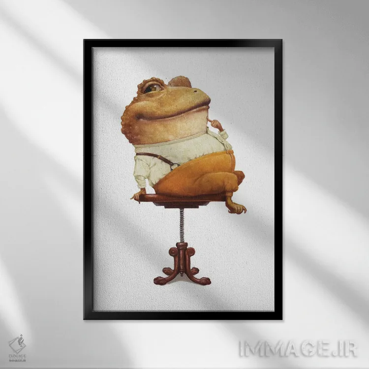 تابلو دکوراتیو قارچ قارچ نما اثر لیزا فالکن سترن - نمای قابدار مشکی