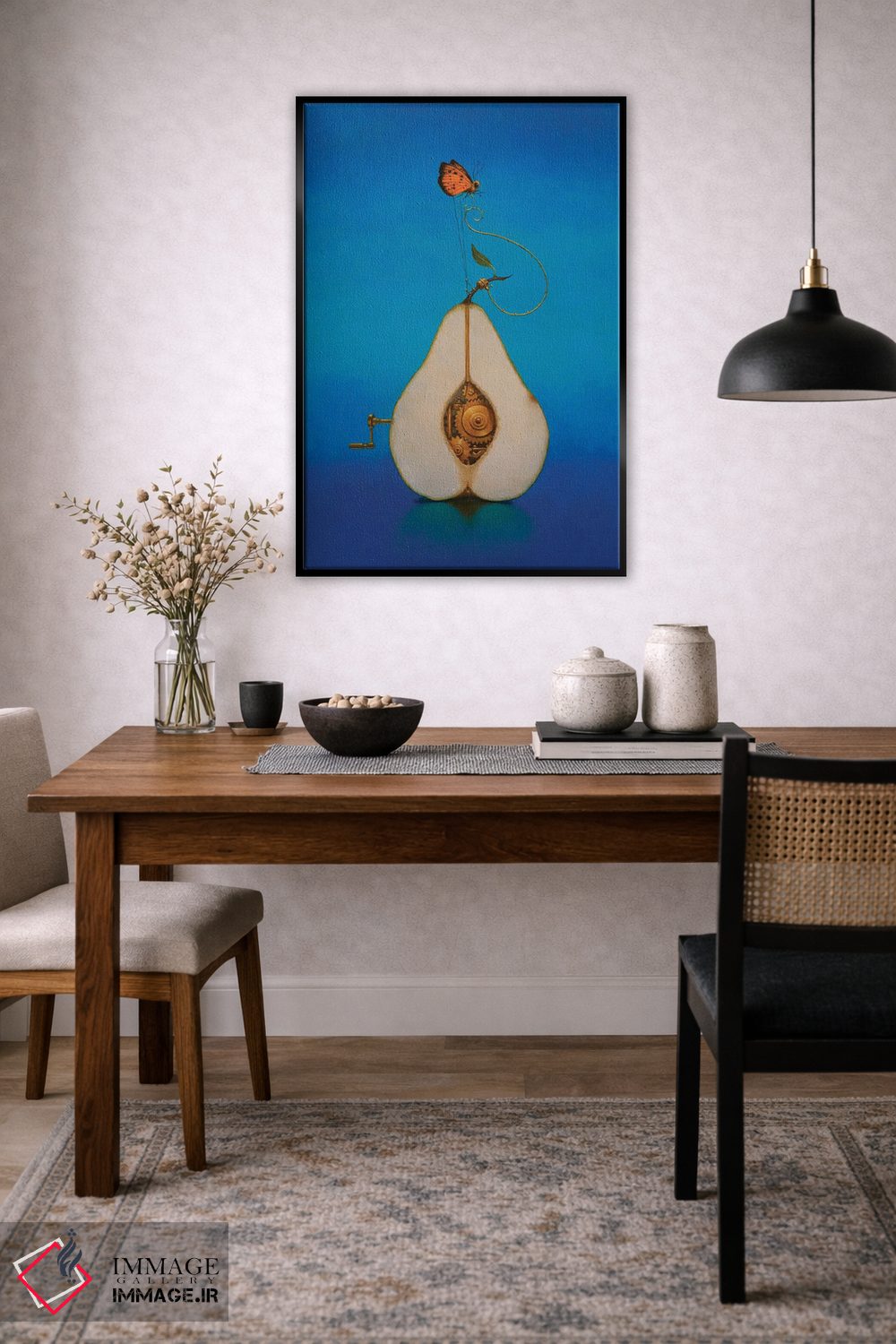 تابلو دکوراتیو گلابی استیم پانک اثر لیزا فالکن سترن - D5B