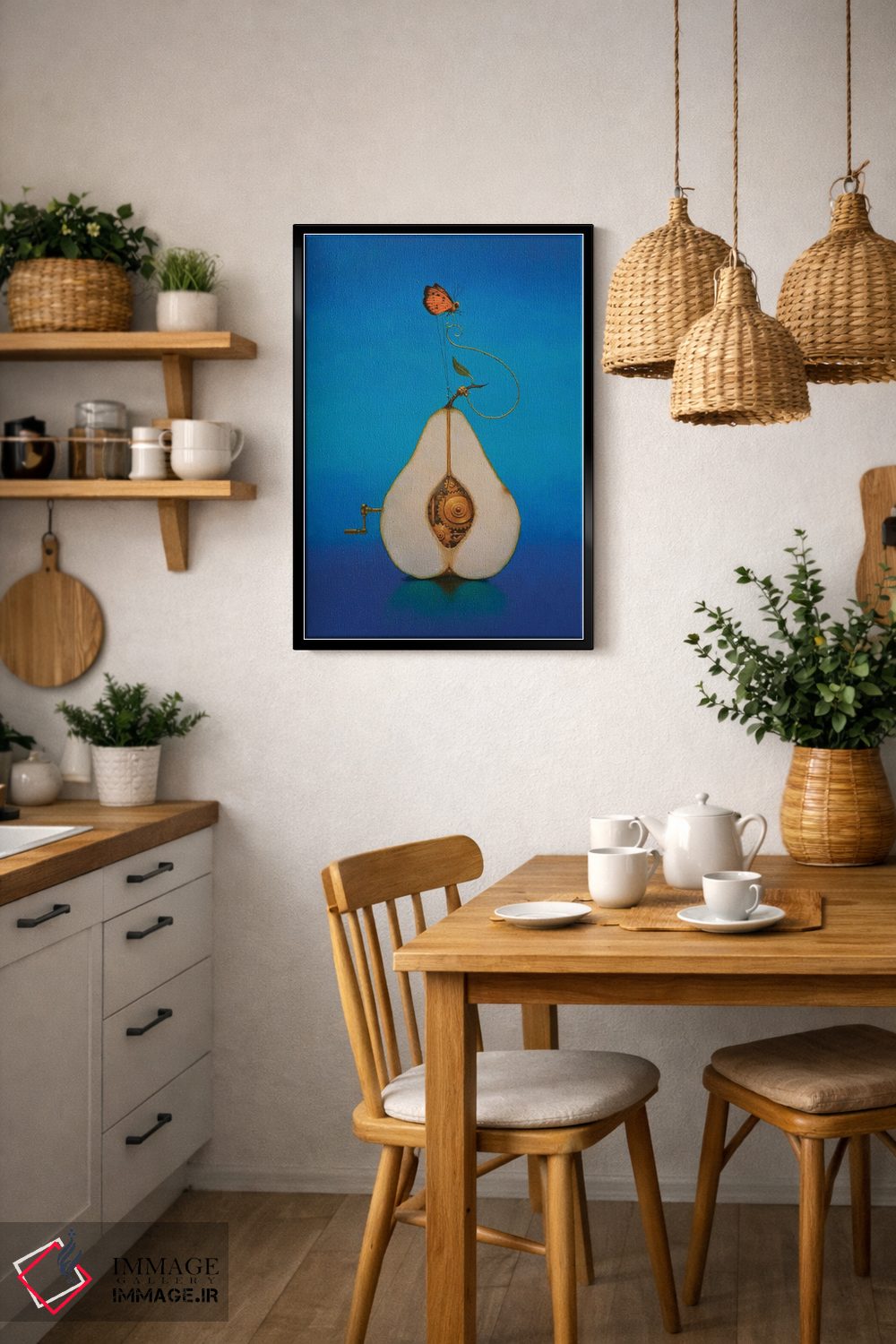 تابلو دکوراتیو گلابی استیم پانک اثر لیزا فالکن سترن - D6B