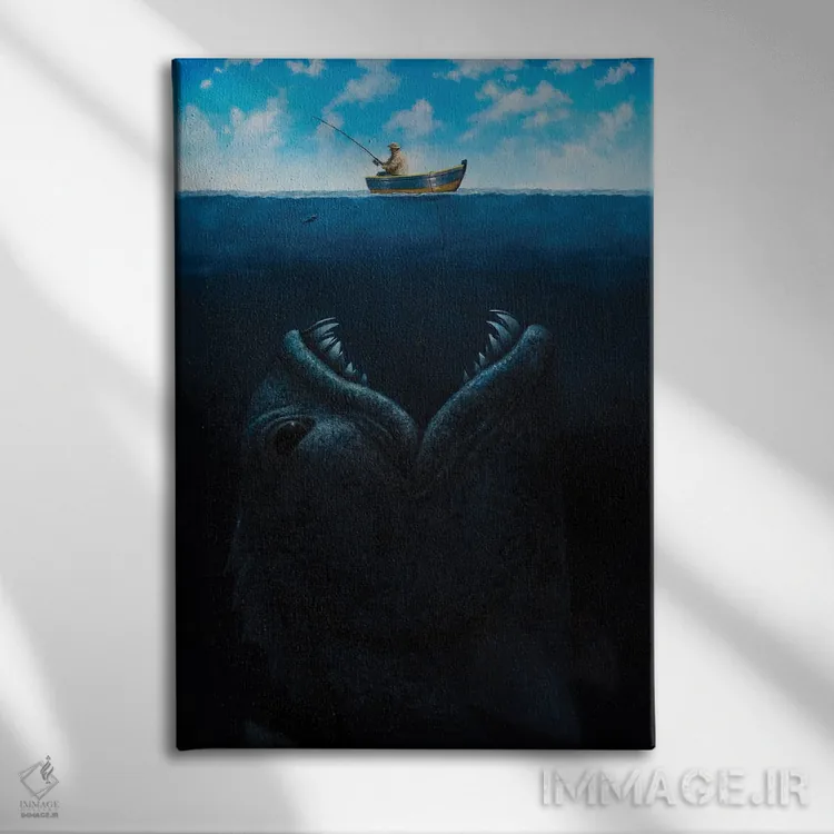 تابلو دکوراتیو صیـد روز اثر لیزا فالکن سترن - نمای روبهرو روی دیوار