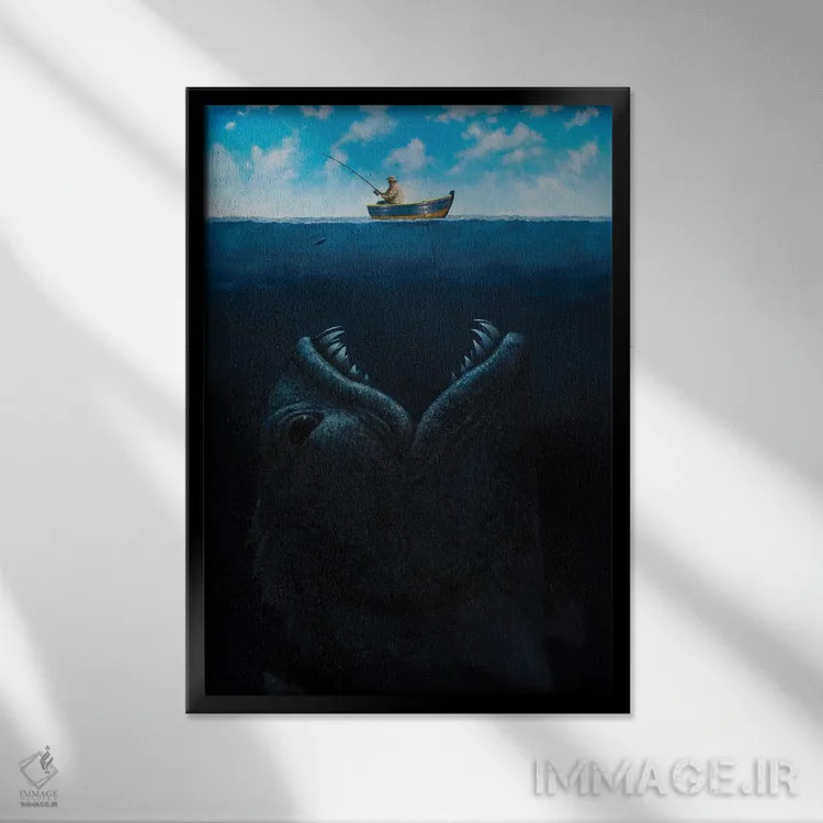 تابلو دکوراتیو صیـد روز اثر لیزا فالکن سترن - نمای قابدار مشکی