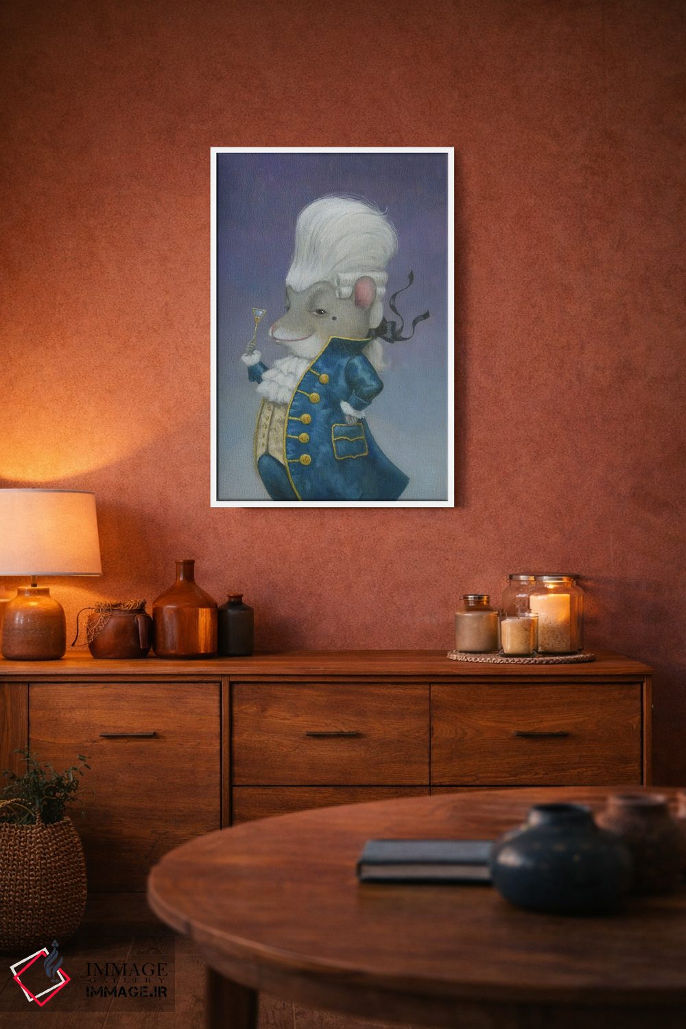 تابلو دکوراتیو موش کلاه گیسی اثر لیزا فالکن سترن - D2W