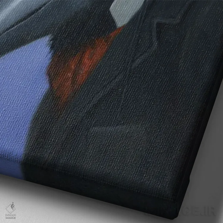 تابلو دکوراتیو کلاغ اثر لیزا فالکن سترن - نمای نزدیک بافت بوم