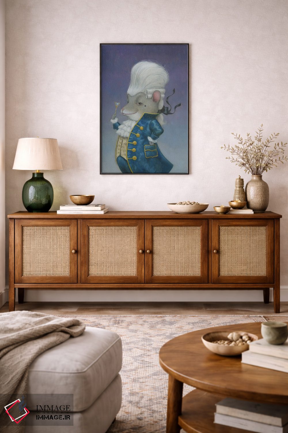 تابلو دکوراتیو موش کلاه گیسی اثر لیزا فالکن سترن - D4B