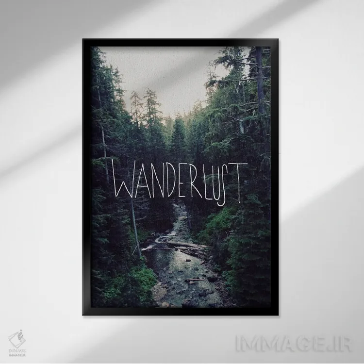 تابلو دکوراتیو آرزوی سفر، نهر رینیه اثر لیا فلورس - نمای قابدار مشکی