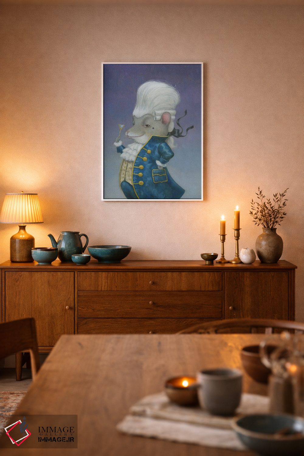 تابلو دکوراتیو موش کلاه گیسی اثر لیزا فالکن سترن - D6W