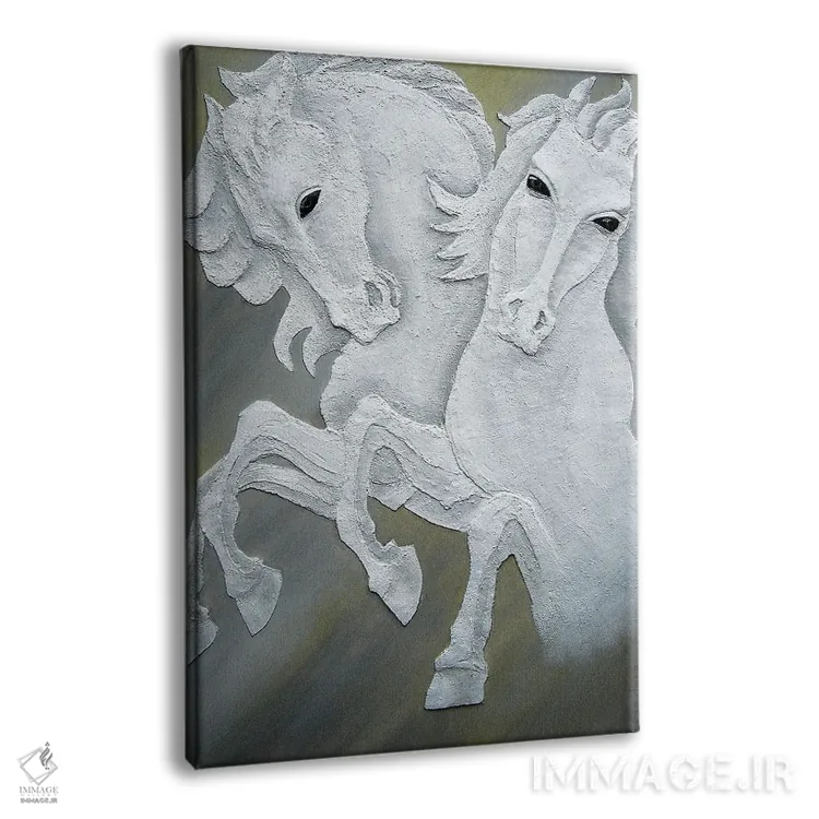 تابلو دکوراتیو دو اسب اثر آلا گرانده - نمای پرسپکتیو محصول