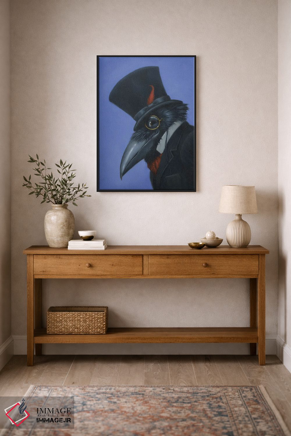 تابلو دکوراتیو کلاغ اثر لیزا فالکن سترن - D1B