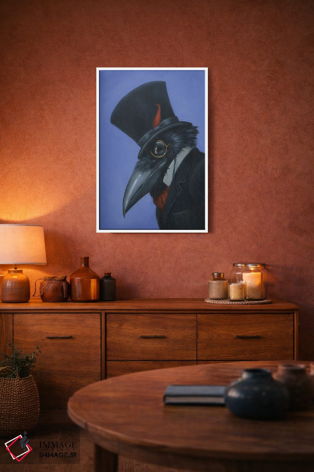 تابلو دکوراتیو کلاغ اثر لیزا فالکن سترن - D2W