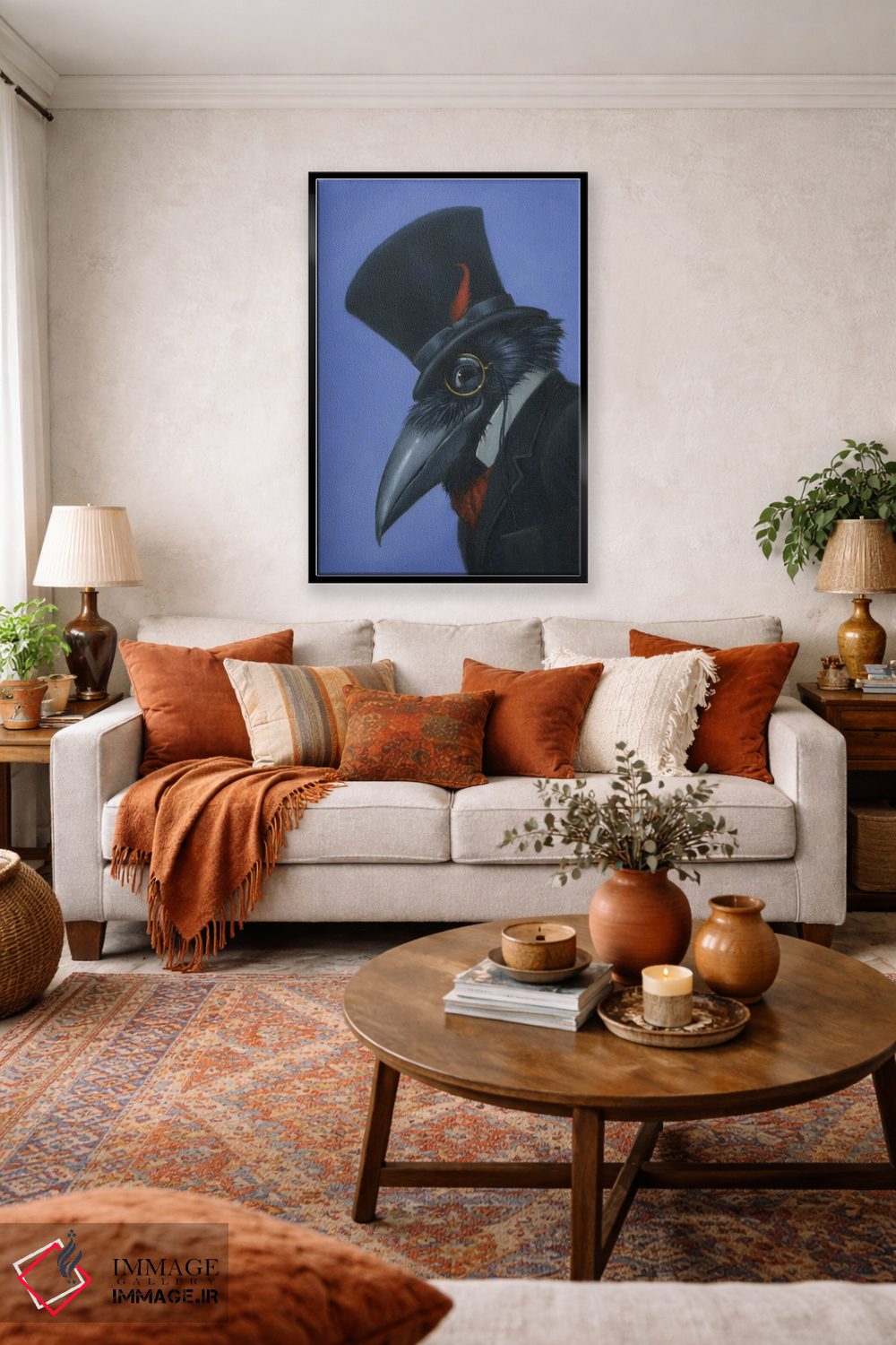 تابلو دکوراتیو کلاغ اثر لیزا فالکن سترن - D4B