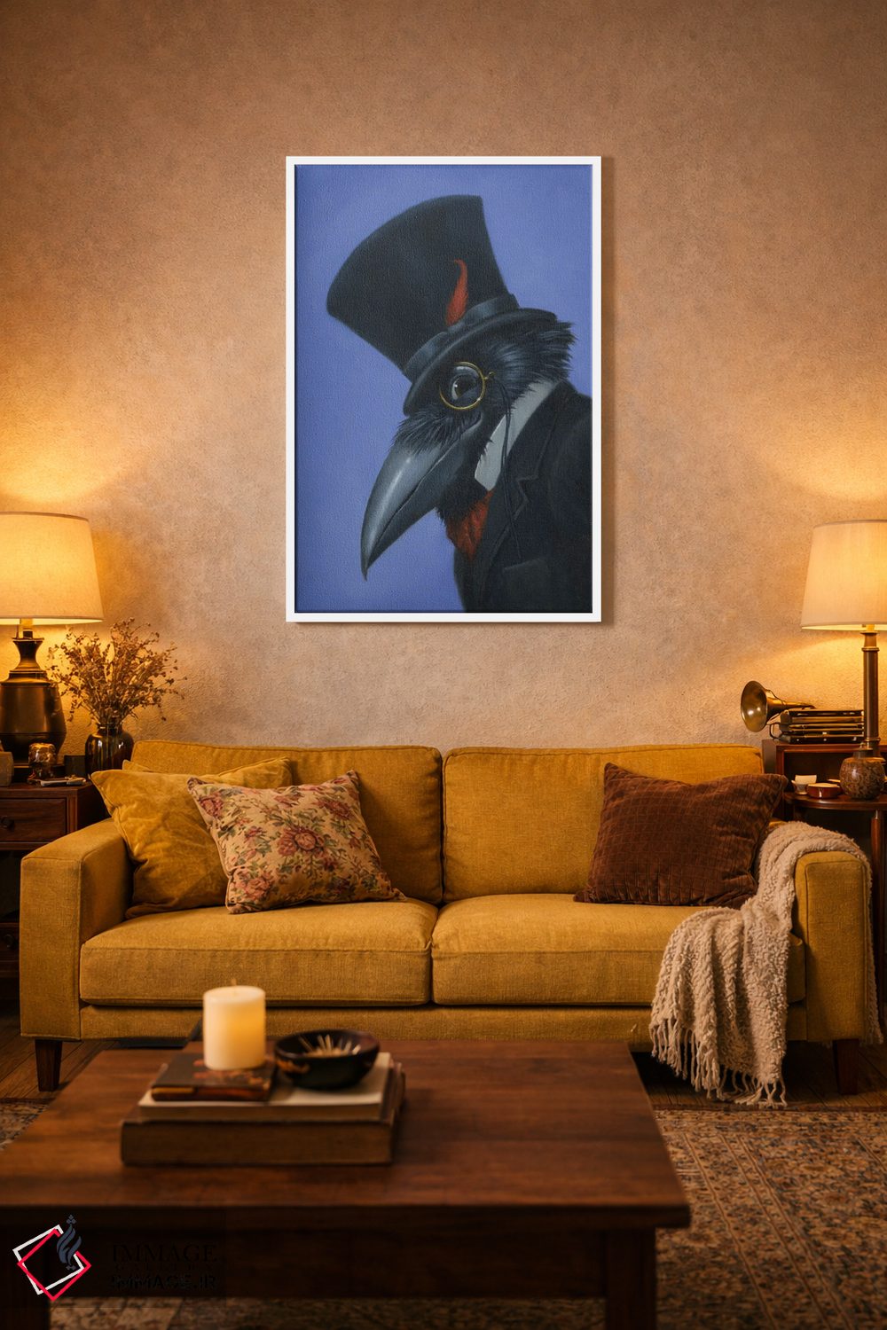 تابلو دکوراتیو کلاغ اثر لیزا فالکن سترن - D3W