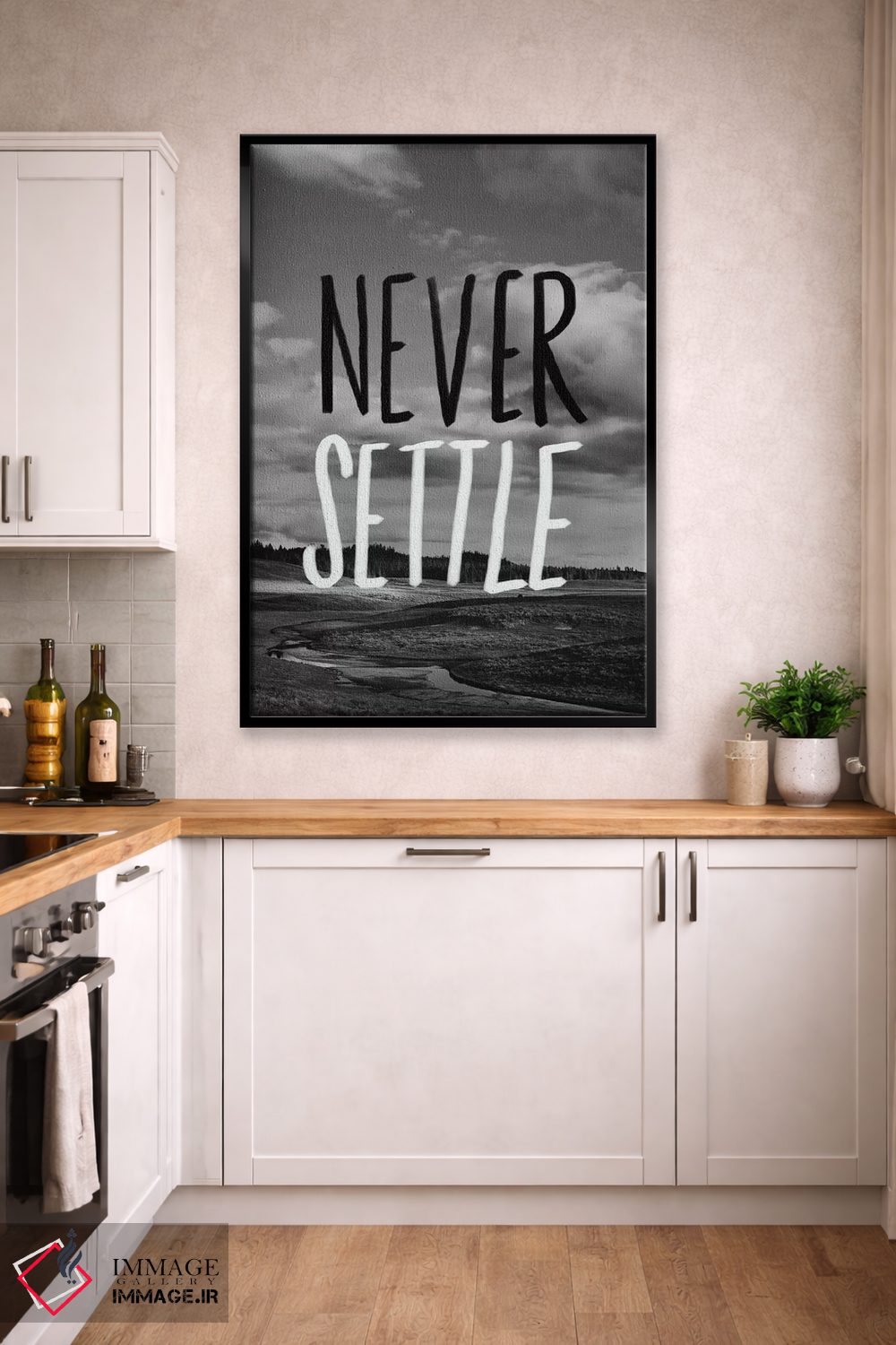 تابلو دکوراتیو هرگز قانع نشو اثر لیا فلورس - D2B