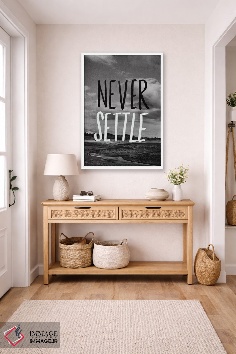 تابلو دکوراتیو هرگز قانع نشو اثر لیا فلورس - D6W