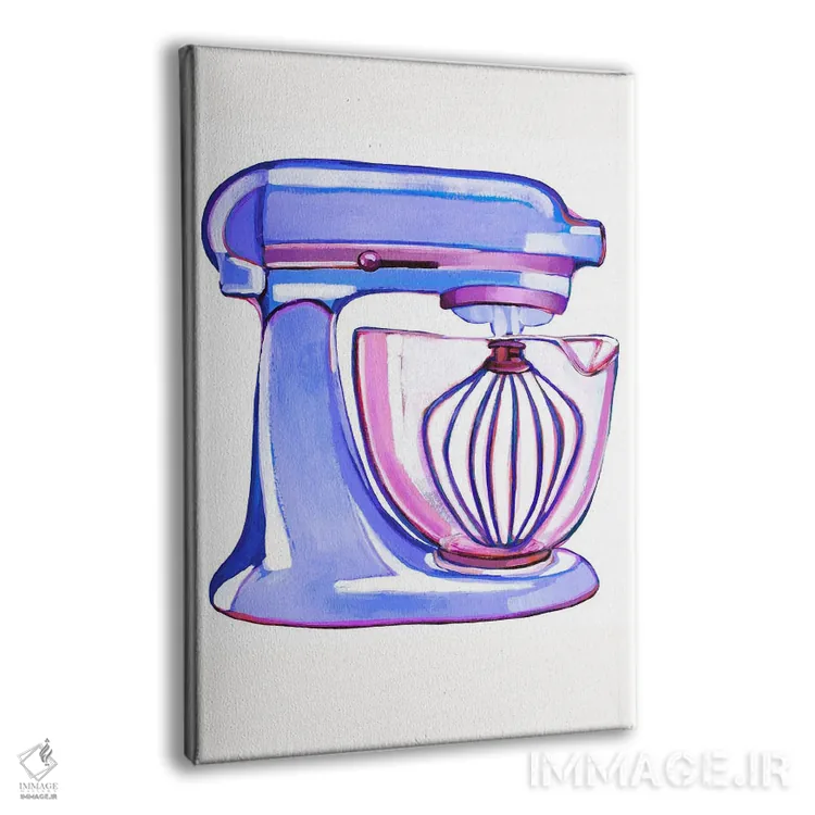 تابلو دکوراتیو همزن آبی پری وینکل اثر لورل گرینفیلد - نمای پرسپکتیو محصول