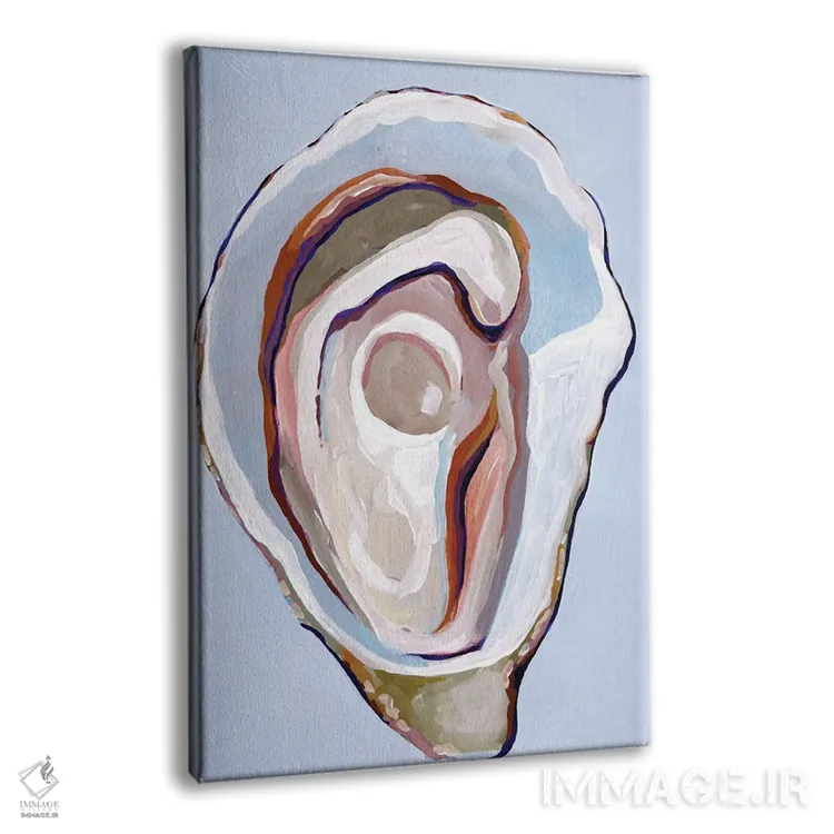 تابلو دکوراتیو صدف در رنگ های خنثی طبیعی اثر لورل گرینفیلد - نمای پرسپکتیو محصول