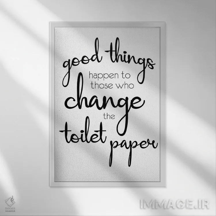 تابلو دکوراتیو چیزهای خوب اثر لورن گیبونز - نمای قابدار سفید