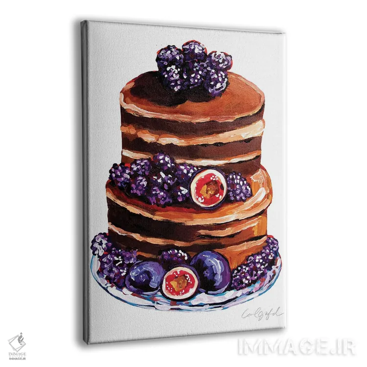 تابلو دکوراتیو کیک انجیر و شاتوت اثر لورل گرینفیلد - نمای پرسپکتیو محصول