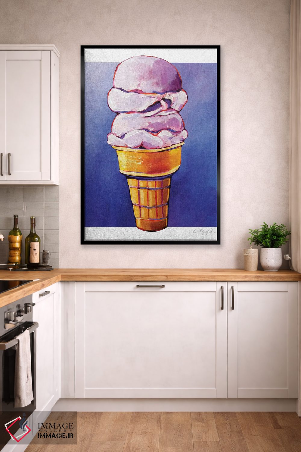 تابلو دکوراتیو آسمان های بستنی ای اثر لورل گرینفیلد - D2B