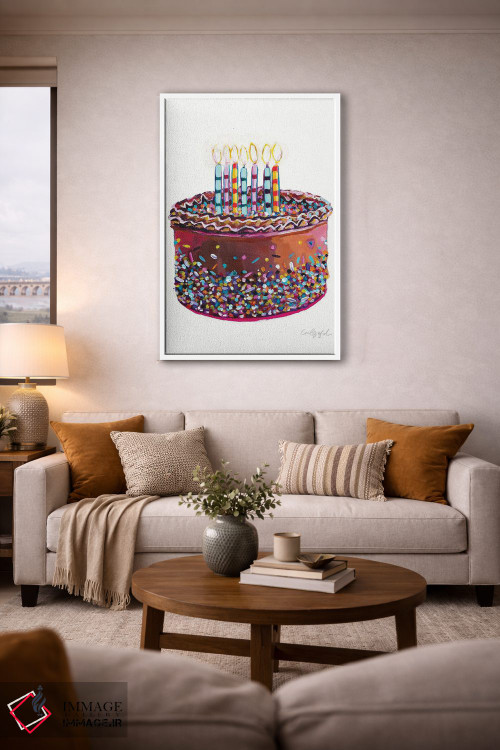 تابلو دکوراتیو کیک تولد اثر لورل گرینفیلد - D2W