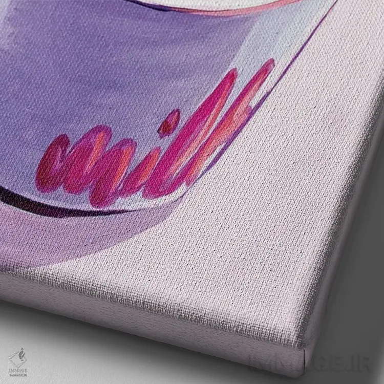 تابلو دکوراتیو بستنی شیر سریال بار اثر لورل گرینفیلد - نمای نزدیک بافت بوم