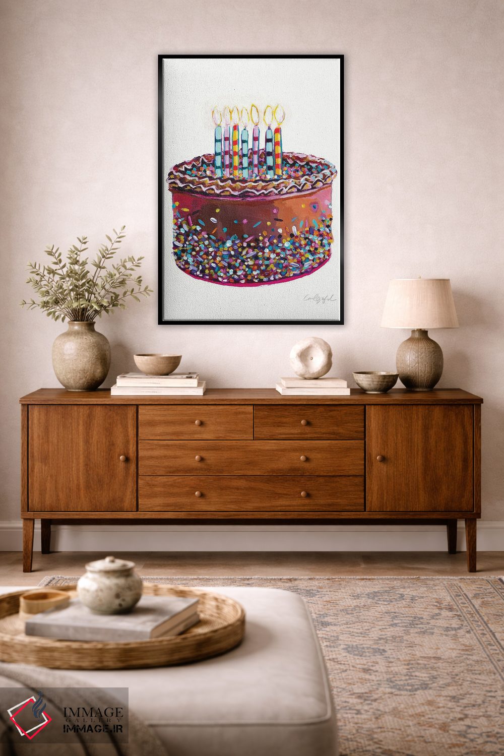 تابلو دکوراتیو کیک تولد اثر لورل گرینفیلد - D3B