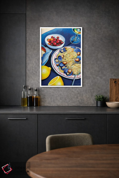 تابلو دکوراتیو لینگویینی و صدف اثر لورل گرینفیلد - D1W