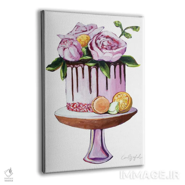 تابلو دکوراتیو کیک گل های دانی اثر لورل گرینفیلد - نمای پرسپکتیو محصول
