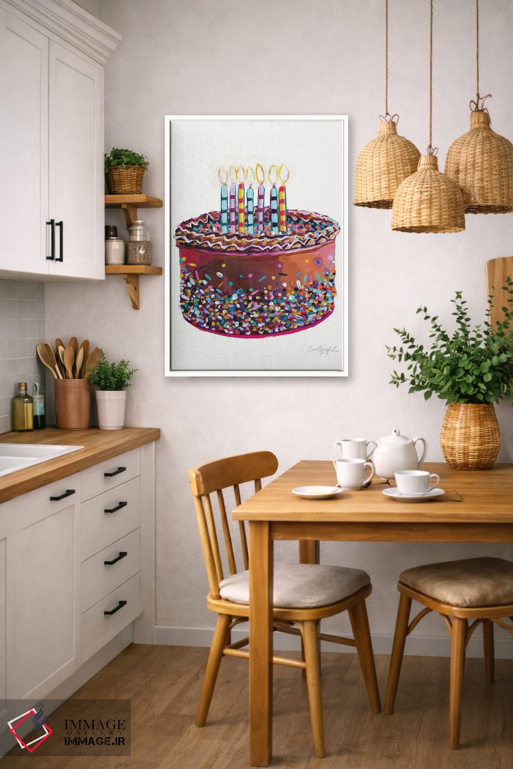 تابلو دکوراتیو کیک تولد اثر لورل گرینفیلد - D4W
