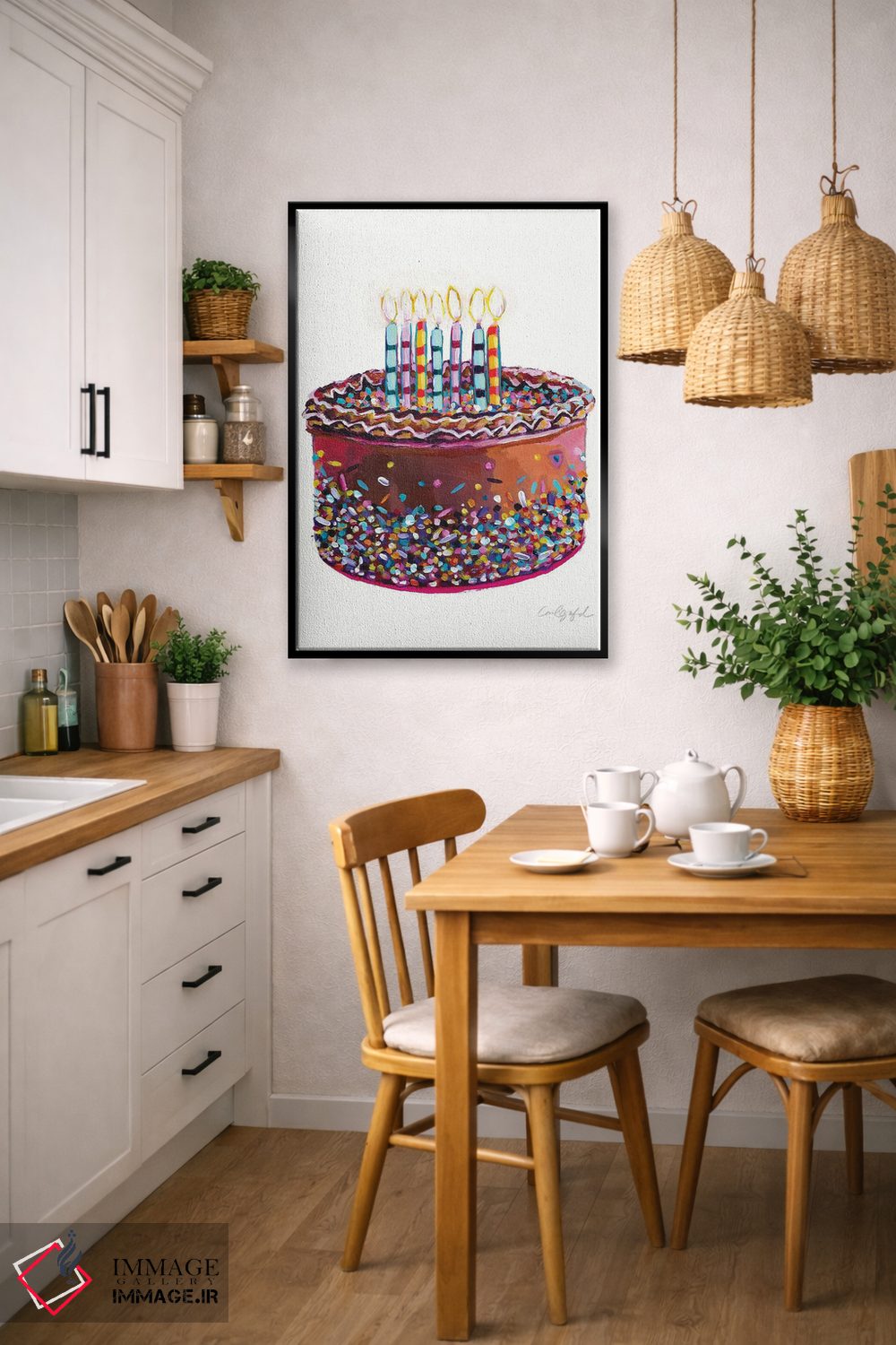 تابلو دکوراتیو کیک تولد اثر لورل گرینفیلد - D5B