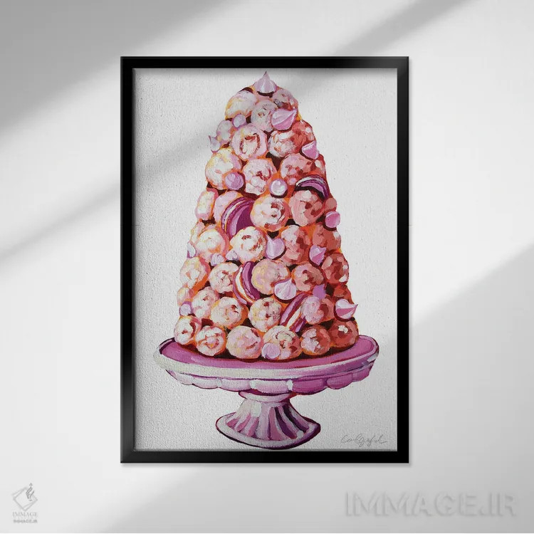 تابلو دکوراتیو کروکمبوش اثر لورل گرینفیلد - نمای قابدار مشکی