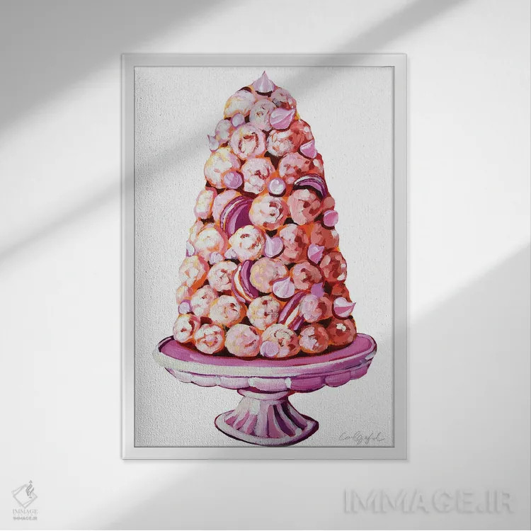 تابلو دکوراتیو کروکمبوش اثر لورل گرینفیلد - نمای قابدار سفید