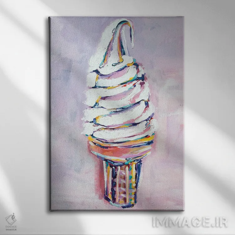 تابلو دکوراتیو تمام چیزی که می خواست بستنی بود اثر لورل گرینفیلد - نمای روبهرو روی دیوار