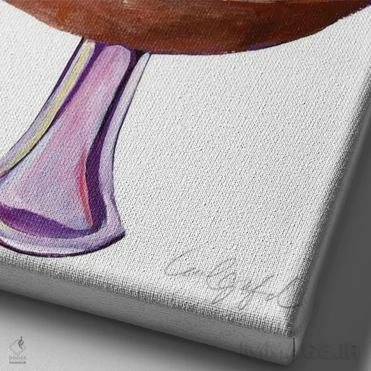 تابلو دکوراتیو کیک گل های دانی اثر لورل گرینفیلد - نمای نزدیک بافت بوم