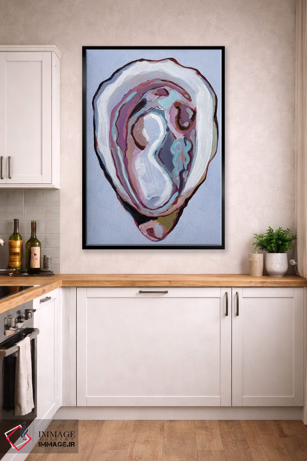 تابلو دکوراتیو صدف در رنگ های پاستلی اثر لورل گرینفیلد - D1B