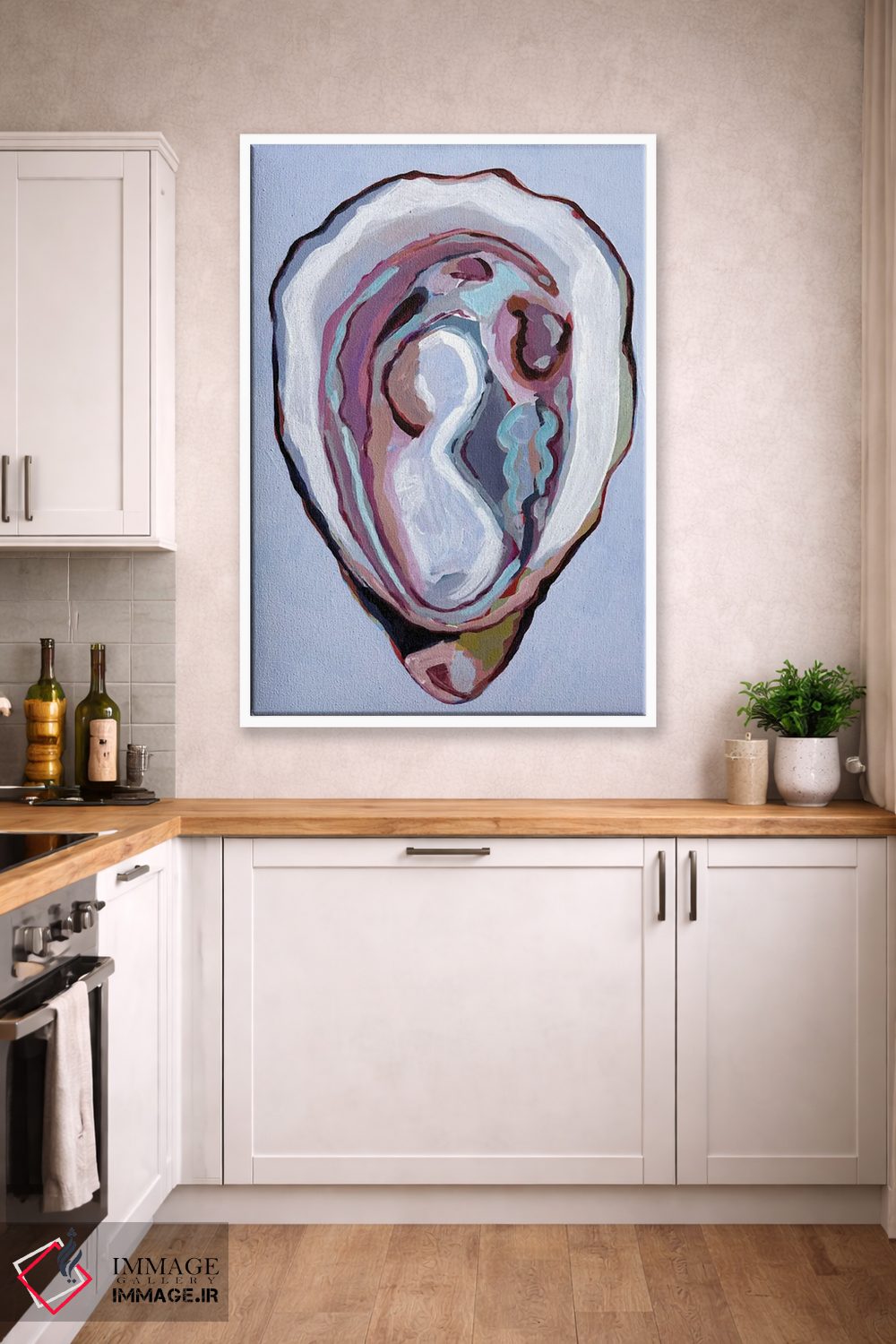 تابلو دکوراتیو صدف در رنگ های پاستلی اثر لورل گرینفیلد - D3W