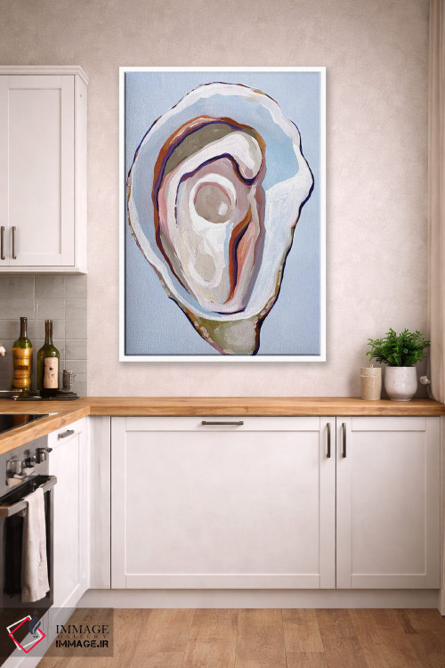 تابلو دکوراتیو صدف در رنگ های خنثی طبیعی اثر لورل گرینفیلد - D2W