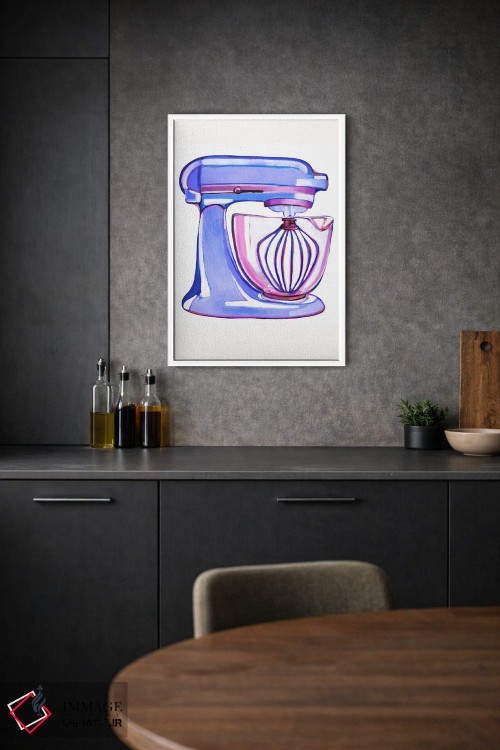 تابلو دکوراتیو همزن آبی پری وینکل اثر لورل گرینفیلد - D1W