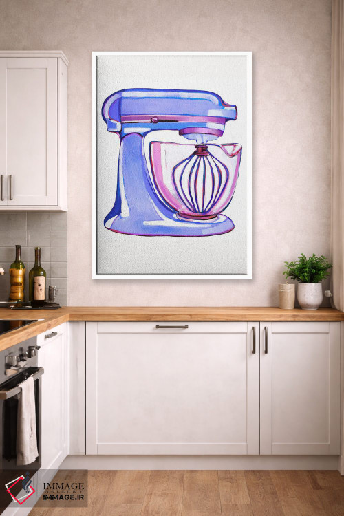 تابلو دکوراتیو همزن آبی پری وینکل اثر لورل گرینفیلد - D3W