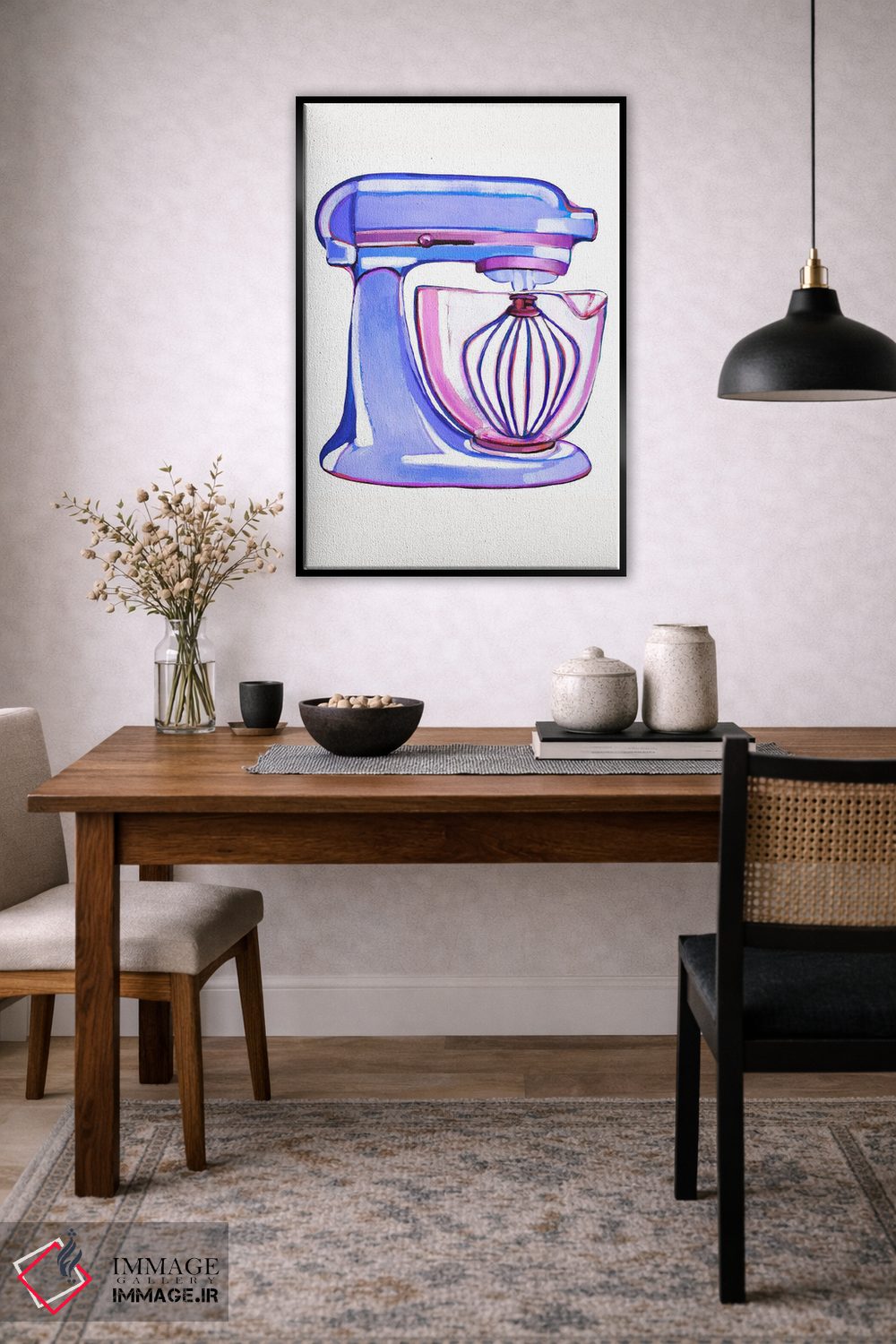 تابلو دکوراتیو همزن آبی پری وینکل اثر لورل گرینفیلد - D5B