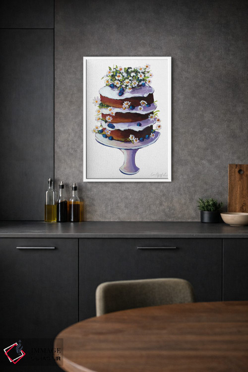 تابلو دکوراتیو کیک گل مروارید اثر لورل گرینفیلد - D1W