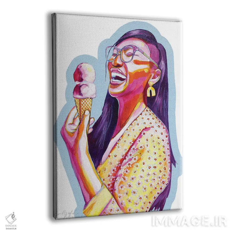 تابلو دکوراتیو بستنی برای نیکول اثر لورل گرینفیلد - نمای پرسپکتیو محصول