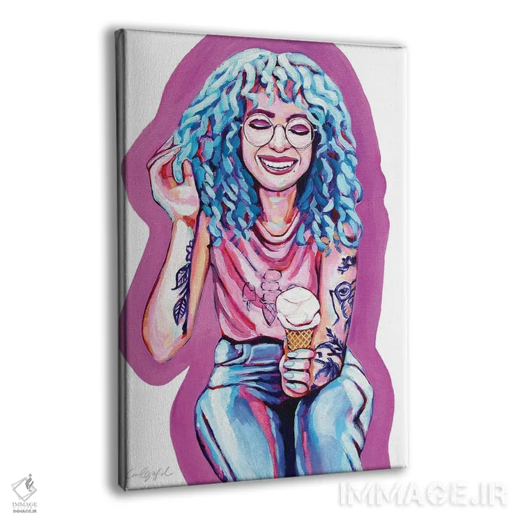 تابلو دکوراتیو بستنی برای هانا اثر لورل گرینفیلد - نمای پرسپکتیو محصول