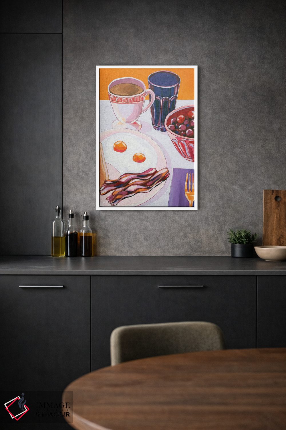 تابلو دکوراتیو تخم مرغ و بیکن اثر لورل گرینفیلد - D1W