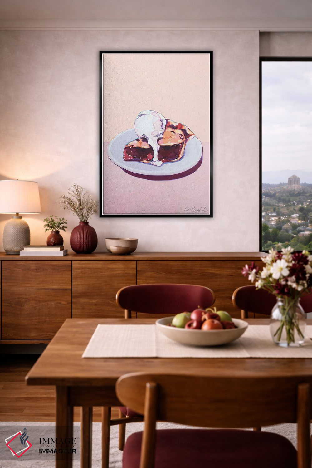 تابلو دکوراتیو پای گیلاس با بستنی اثر لورل گرینفیلد - D4B