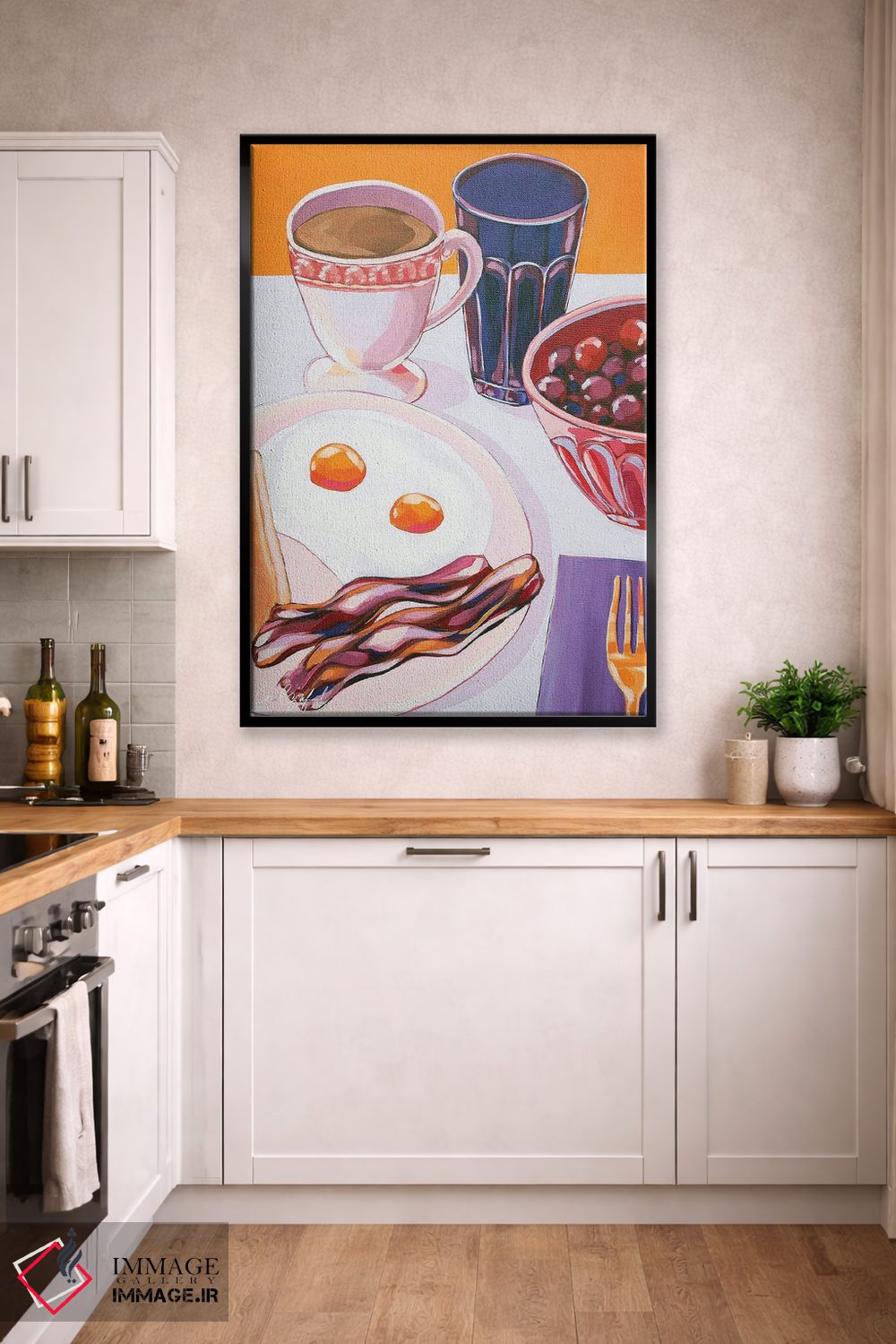 تابلو دکوراتیو تخم مرغ و بیکن اثر لورل گرینفیلد - D2B