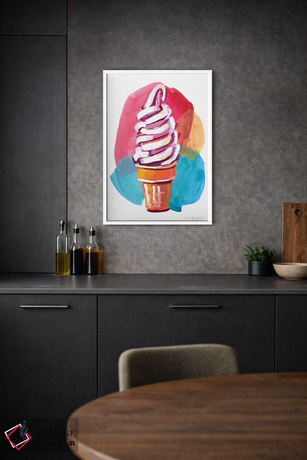 تابلو دکوراتیو بستنی در ماه مه I اثر لورل گرینفیلد - D1W