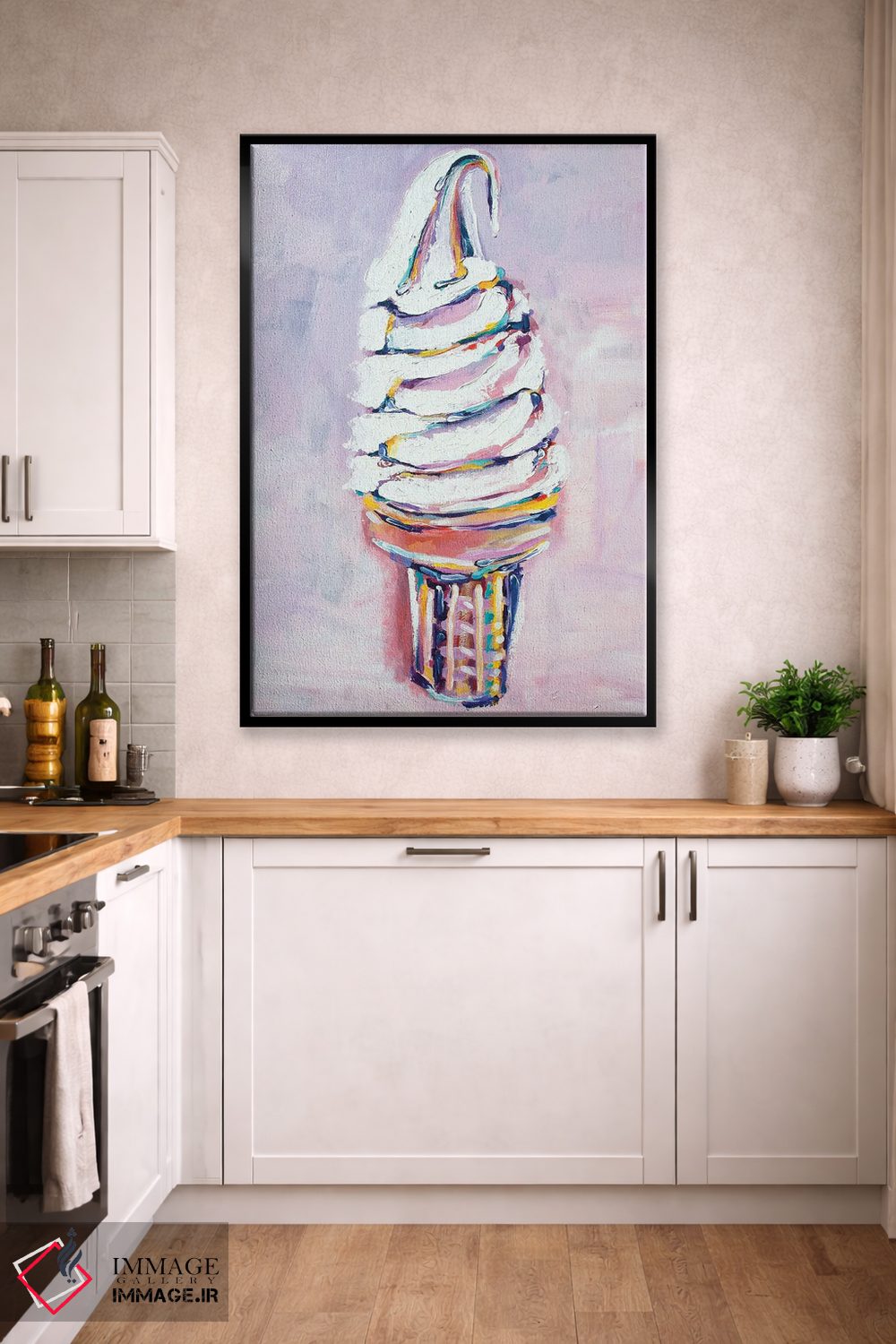 تابلو دکوراتیو تمام چیزی که می خواست بستنی بود اثر لورل گرینفیلد - D3B